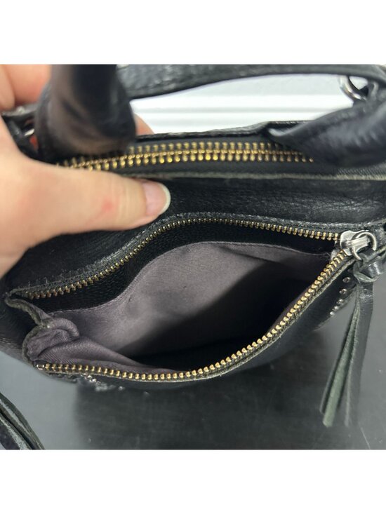 The Sak Loyola Black Pebble Leather Convertible Mini Backpack Bag Purse 8x9x3 main image 8